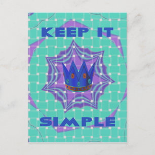 Keep It Simple: The Royal Clarity Pattern Art  Postcard