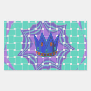 Keep It Simple: The Royal Clarity Pattern Art  Rectangular Sticker