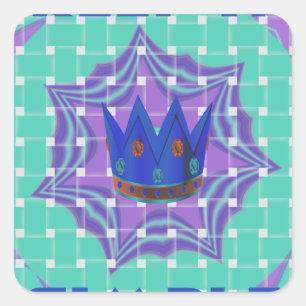 Keep It Simple: The Royal Clarity Pattern Art  Square Sticker