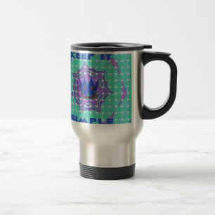 Keep It Simple: The Royal Clarity Pattern Art Travel Mug