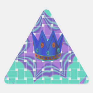 Keep It Simple: The Royal Clarity Pattern Art  Triangle Sticker