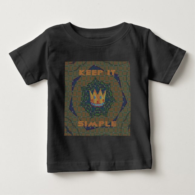 Keep It Simple: The Royal Clarity Pattern Design Baby T-Shirt (Front)