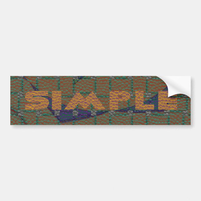 Keep It Simple: The Royal Clarity Pattern Design Bumper Sticker (Front)