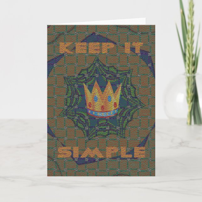 Keep It Simple: The Royal Clarity Pattern Design Card (Front)