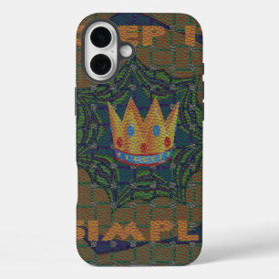 Keep It Simple: The Royal Clarity Pattern Design iPhone 16 Plus Case