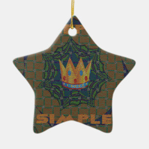 Keep It Simple: The Royal Clarity Pattern Design Ceramic Tree Decoration