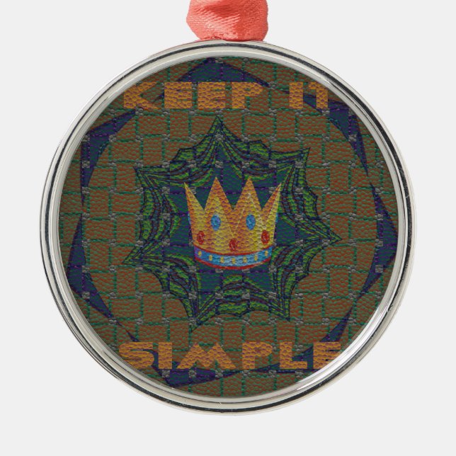 Keep It Simple: The Royal Clarity Pattern Design Metal Tree Decoration (Front)