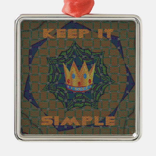 Keep It Simple: The Royal Clarity Pattern Design Metal Tree Decoration (Front)