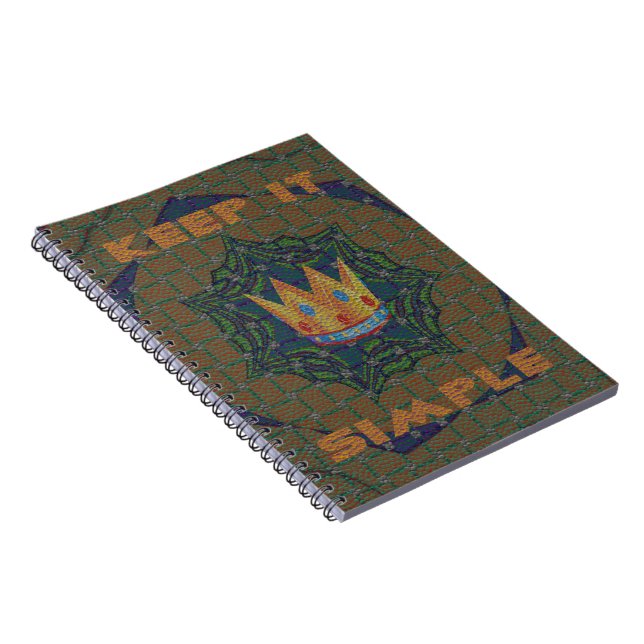 Keep It Simple: The Royal Clarity Pattern Design Spiral Notebook (Right Side)