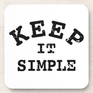 Keep It Simple Typography Coaster