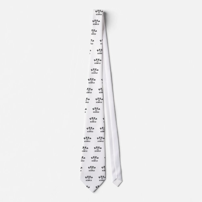Keep It Simple Typography Tie (Front)