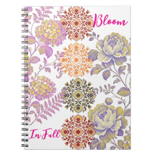 Keep It Simple Vintage Floral & Mandala Boho Notebook