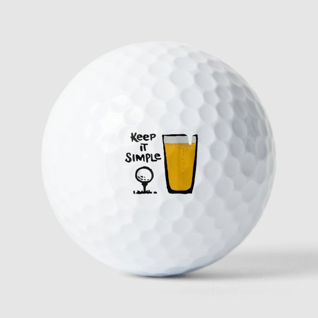 Keep It Simples Funny Golf Beer Balls (Front)