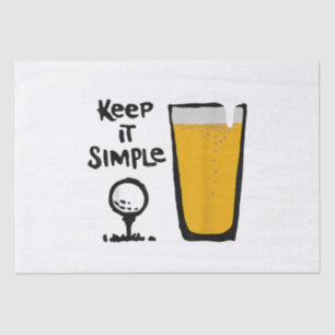 Keep It Simples Funny Golf Beer Tissue Paper