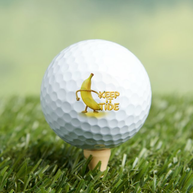 Keep It Tide – Funny Banana Typography Minimalist  Golf Balls (Insitu Tee)