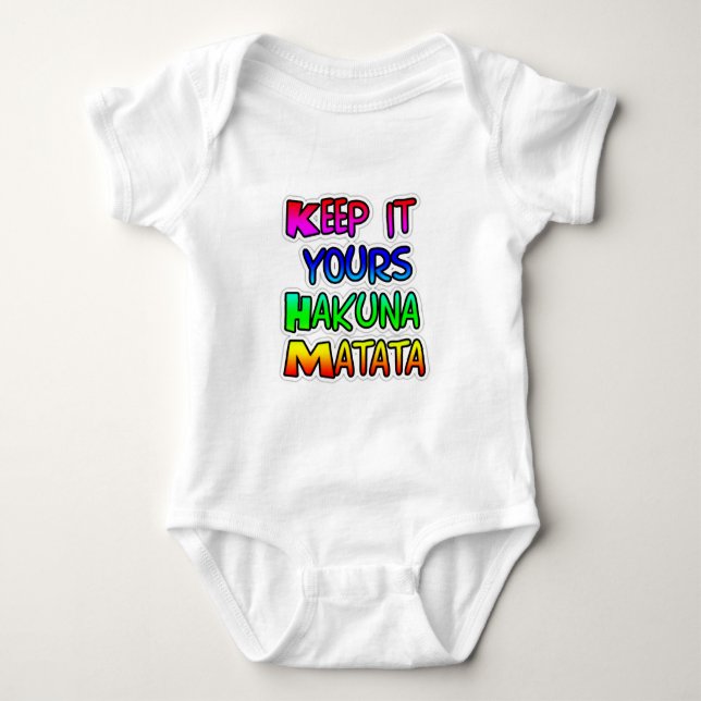 Keep It Yours Hakuna Matata Art Print Baby Bodysuit (Front)