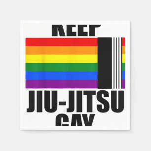 Keep Jiu Jitsu Gay Shirt LGBT Gay Pride Month 2024 Napkin