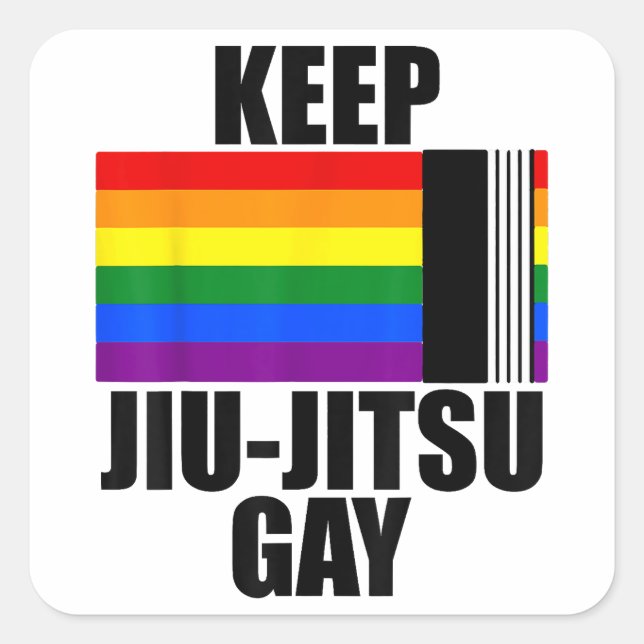 Keep Jiu Jitsu Gay Shirt LGBT Gay Pride Month 2024 Square Sticker (Front)