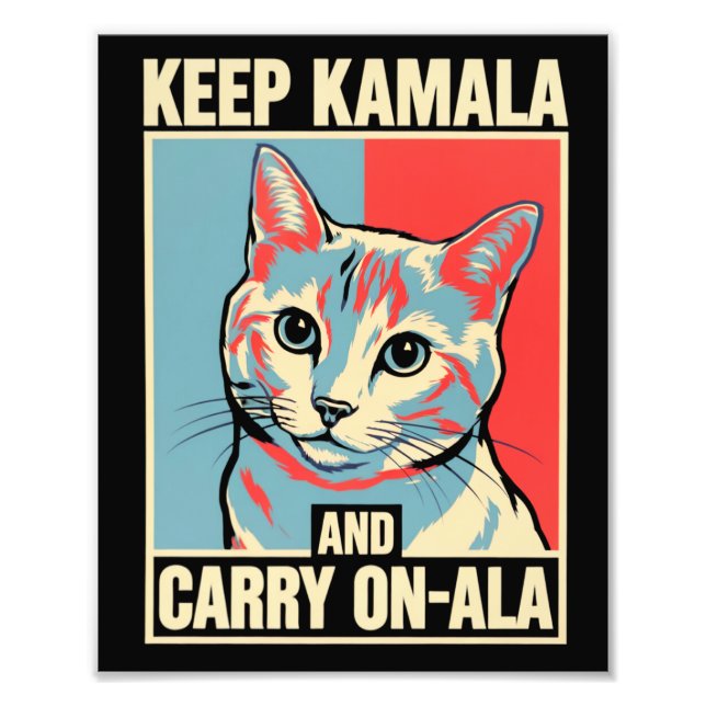 Keep Kamala and Carry On-A-La LA Kamala Harris Photo Print (Front)