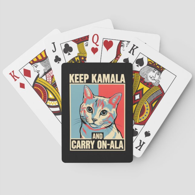 Keep Kamala and Carry On-A-La LA Kamala Harris Playing Cards (Back)