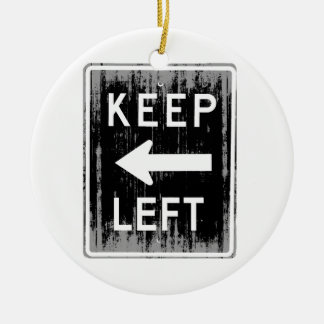 KEEP LEFT - Faded.png Ceramic Tree Decoration