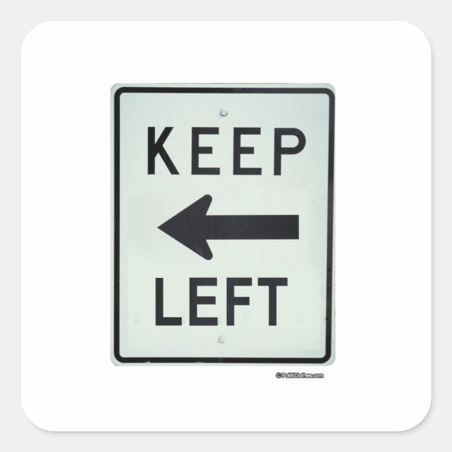 KEEP LEFT SQUARE STICKER (Front)