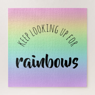 Keep Looking Up for Rainbows Jigsaw Puzzle