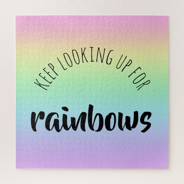 Keep Looking Up for Rainbows Jigsaw Puzzle (Vertical)