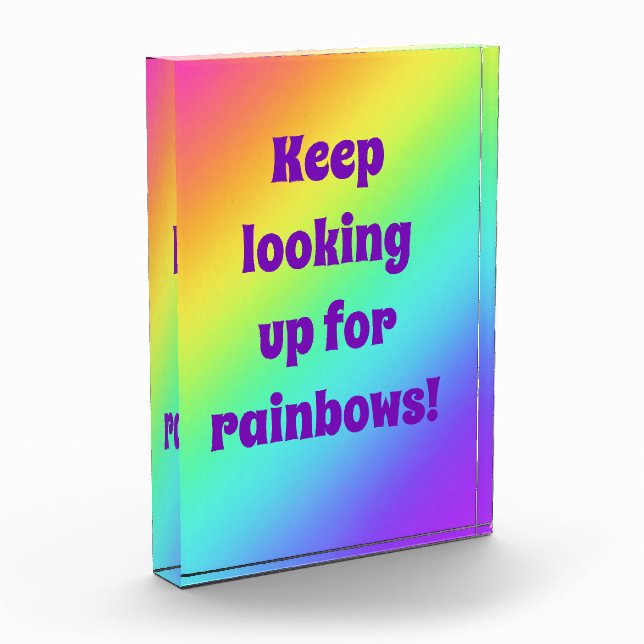 Keep Looking Up for Rainbows Photo Block (Left)