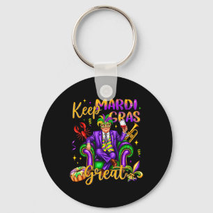 Keep Mardi Gras Great Carnival Outfit Funny Trump  Key Ring
