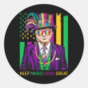 Keep Mardi Gras Great Classic Round Sticker