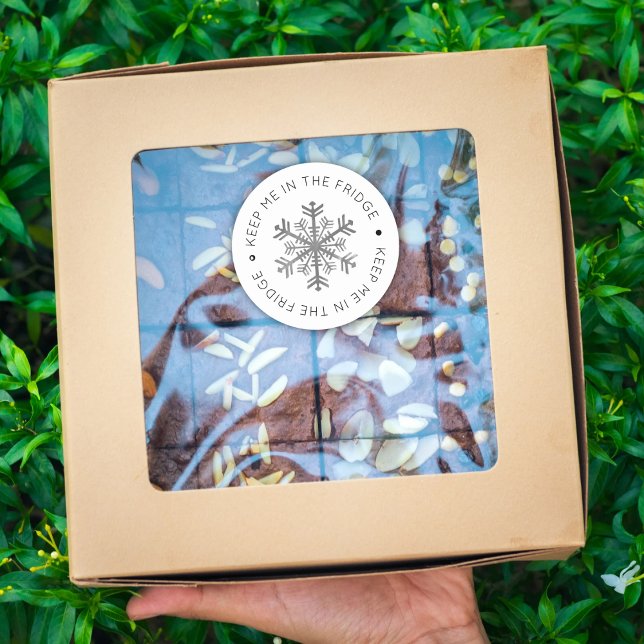 Keep Me in the Fridge Handmade Cake Business Classic Round Sticker (Creator Uploaded)