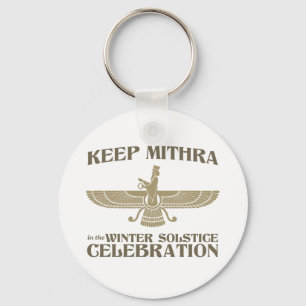 Keep Mithra in the Winter Solstice Celebration Key Ring