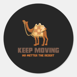 Keep Moving Classic Round Sticker