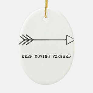 Keep Moving Forward Ceramic Tree Decoration