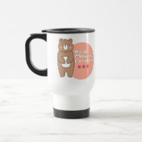 Keep moving forward Kawaii happy bear pink & brown