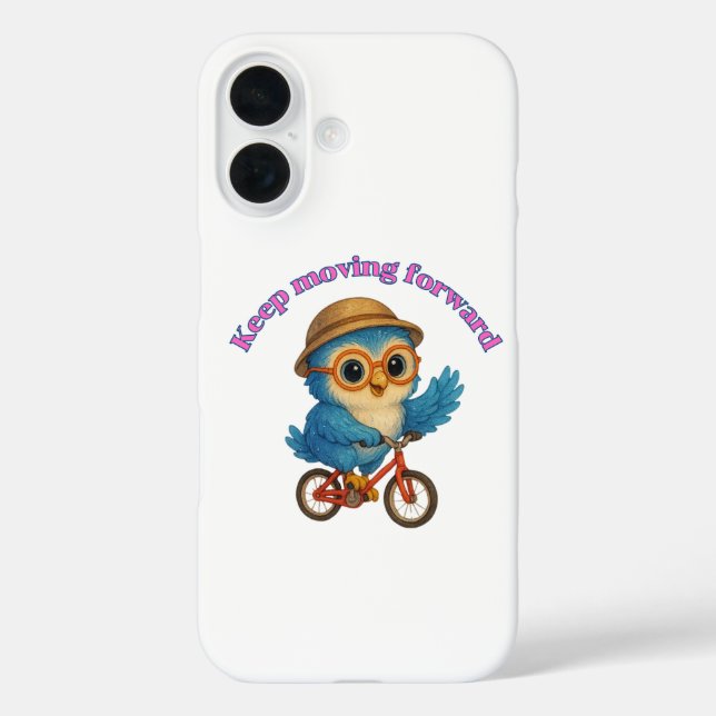 Keep Moving Forward – Motivational iPhone 16 Case (Back)