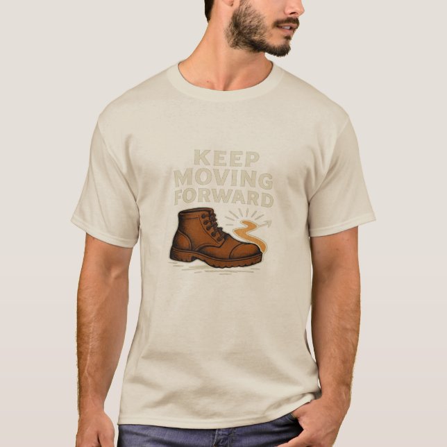 Keep Moving Forward Motivational  Mens T-Shirt  (Front)