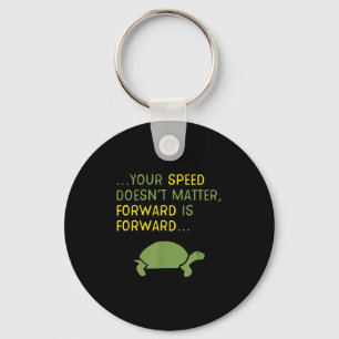 Keep Moving Forward Turtle - Positive Motivational Key Ring