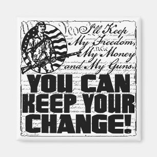 Keep My Freedom. Money and Guns Magnet