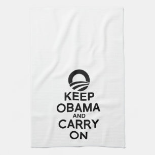 KEEP OBAMA AND CARRY ON -.png Tea Towel