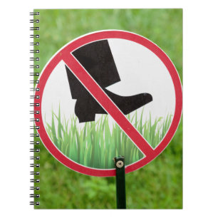 Keep Of The Grass Sign Spiral Notebook