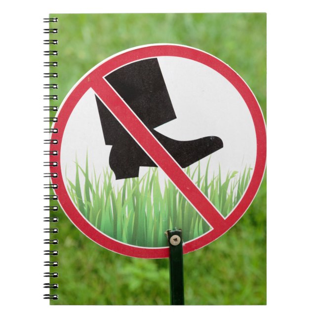 Keep Of The Grass Sign Spiral Notebook (Front)