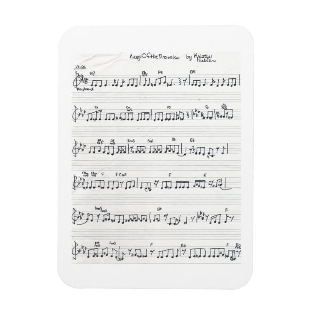 Keep of the Promise Handwritten Sheet Music magnet (Vertical)