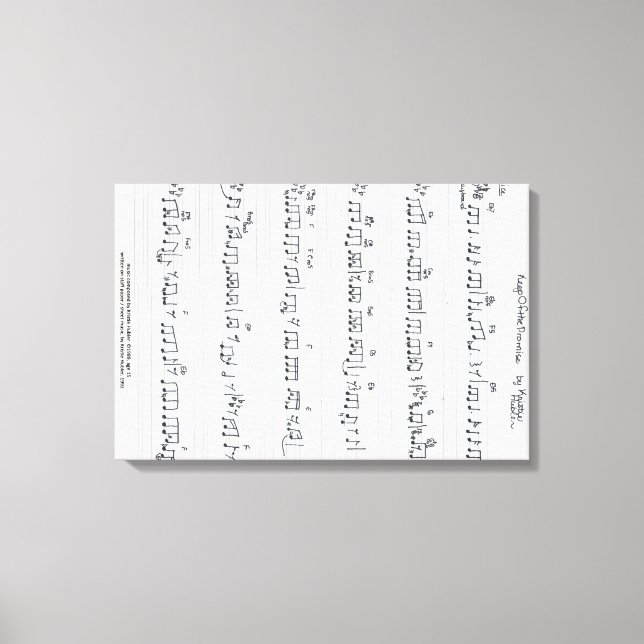 Keep Of The Promise Sheet Music canvas Print (Front)