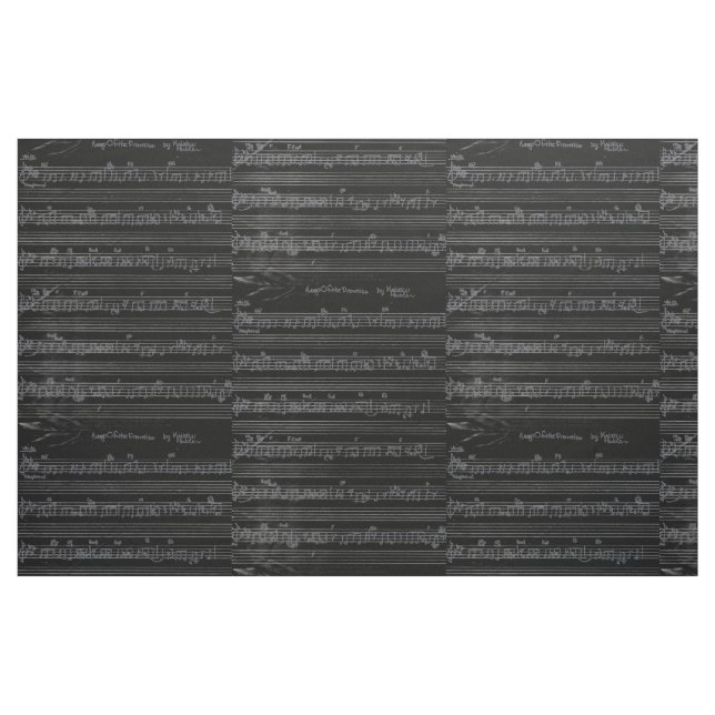 Keep Of The Promise Sheet Music fabric black (Fat Quarter)