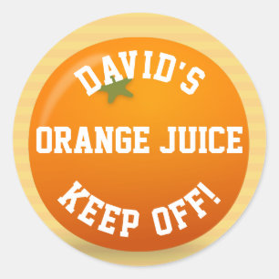 Keep off my orange classic round sticker