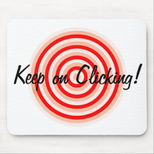 Keep on Clicking Concentric Circles Mouse Pad