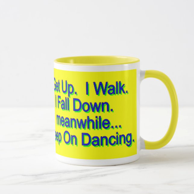 Keep On Dancing Mug, yellow Mug (Right)