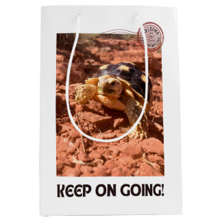 Keep on Going Inspirational coddiwompling Turtle Medium Gift Bag